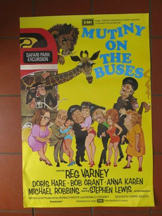 Mutiny On The Buses 1972 British Film Movie Poster Reg Varney Comedy