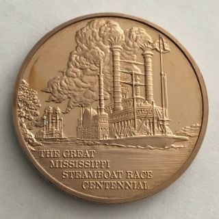 Great Mississippi River Steamboat Race Robert E Lee Vs.  Natchez Coin Medal