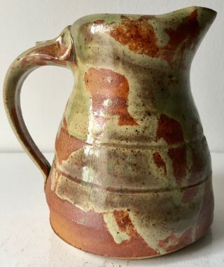 Vintage Studio Art Pottery Pitcher - Signed