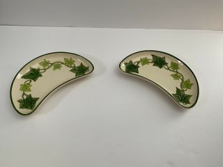 Franciscan " Ivy " China Usa Crescent Salad Plates (2) 8 " Gladding Mcbean 1950 