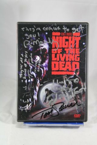 Night Of The Living Dead Dvd - Signed By Savini,  Tony Todd,  Mosely Jsa Certified