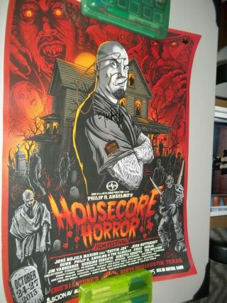Phil Anselmo (pantera) Signed 18 X 24 Housecore Horror Poster - Photo Proof