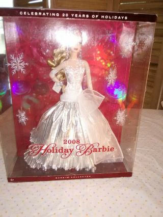 Holiday 2008 Barbie Doll Celebrating 20 Years Of Holidays Barbie Collector