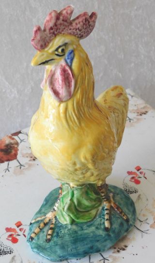 Vtg Stangl Pottery Birds 3445 Yellow Rooster Figure 9 " - Euc