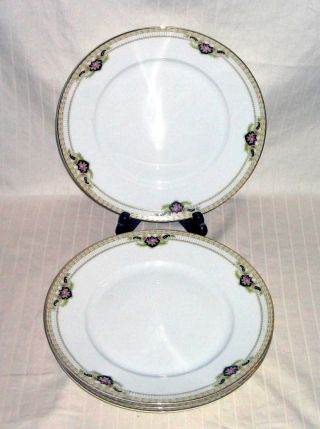 Discontinued Royal Bayreuth China Belmont Bavaria (4) 9 7/8 " Dinner Plates