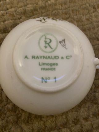 Si Kiang Cup/saucer Pattern 1 By A Raynaud & Co.  France Limoges