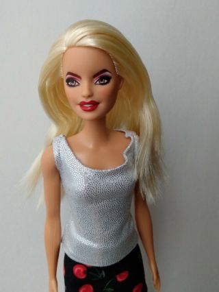 Ooak Barbie Doll Custom Fashionista Repaint,  Blonde Millie Face
