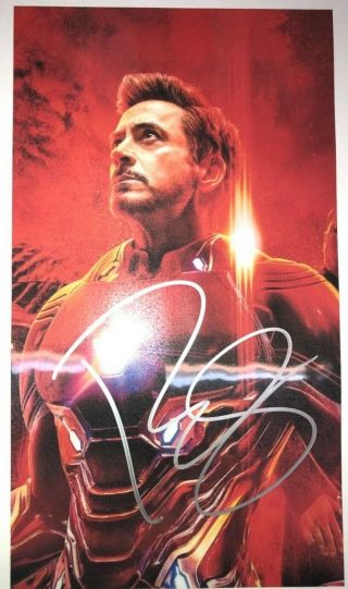 Iron Man (robert Downey Jr) Authentic Hand Signed Autograph 6x11 Photo With