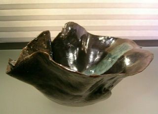 Pottery Bowl Signed Style Of George Ohr