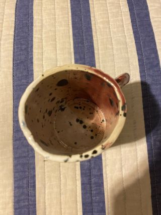 Hand Thrown Artisan Pottery Coffee Cup/mug Glaze Blue Purple