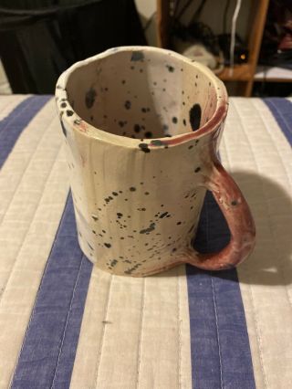Hand Thrown Artisan Pottery Coffee Cup/Mug Glaze Blue Purple 3