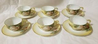 (set Of 6) R S Tillowitz Germany Demitasse Cups And Saucers Euc
