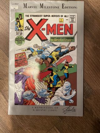 Stan Lee Autographed Special Edition X - Men 1 (1963) Reprint W/ Fn