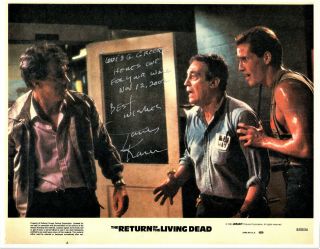 Signed James Karen On " The Return Of The Living Dead " Lobby Card Photo