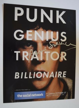 Aaron Sorkin Signed Autographed 11x14 Photo Poster The Social Network Vd