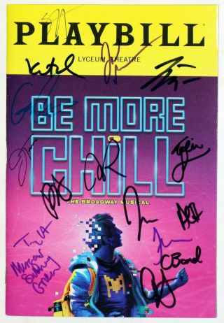 Will Roland,  Salazar Full Cast Signed Be More Chill Opening Night Playbill