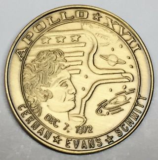 N317 Nasa Space Coin / Medal,  Apollo 17