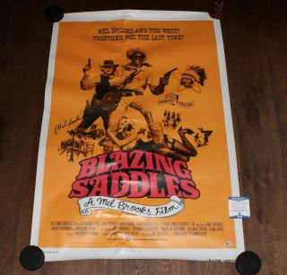 Mel Brooks Signed Blazing Saddles F/s 27x40 Movie Poster Beckett