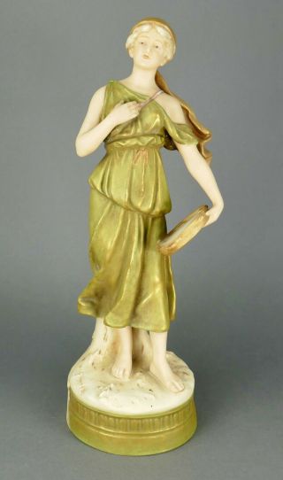 Fine Antique Art Nouveau Royal Dux Bohemian Gypsy Czech Porcelain Figurine