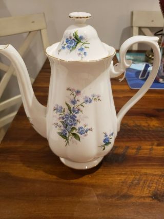 Royal Albert Forget - Me - Not Coffee Pot,  5 - Cups,  7 3/4 "
