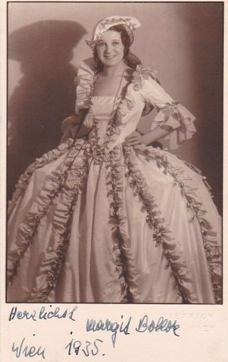 Margit Bokor Opera Soprano Signed Photo As Sophie In Der Rosenkavalier