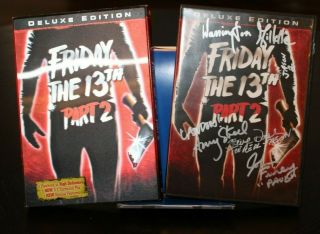 Friday The 13th Part 2 Dvd - Signed By Steve Dash,  Amy Steel And More Jsa Cert