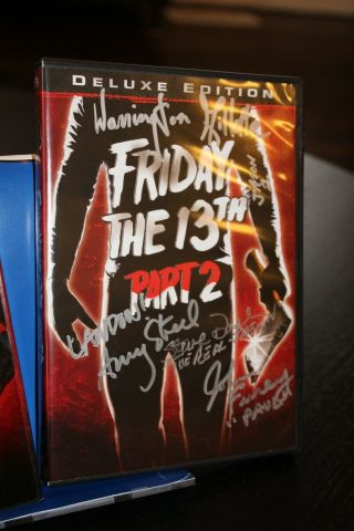 Friday the 13th Part 2 DVD - Signed by Steve Dash,  Amy Steel and more JSA Cert 2