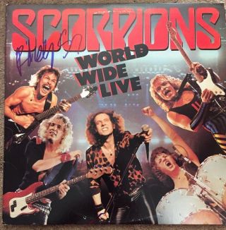 The Scorpions Signed Autographed Live Record Album Vinyl Lp By Rudolf Schenker