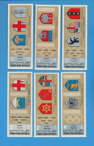 Yemen - Yar - Michel 832 - 837 - Olympics 1968 - Vfmnh