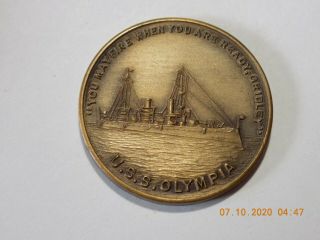 Uss Olympia Medal - " You May Fire When You Are Ready,  Gridley " - Uncirculated