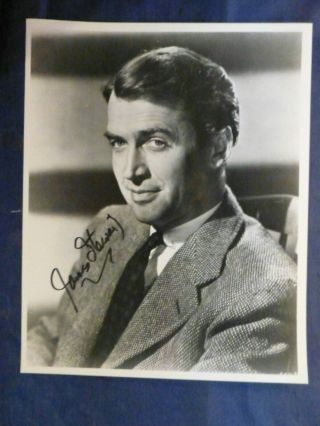 James Stewart Signed 8 X 10 Black And White Photo With