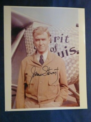 James Stewart Signed 8 X 10 Color Photo With