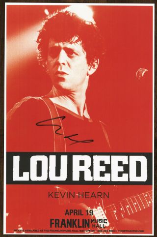 Lou Reed Autographed Gig Poster The Velvet Underground