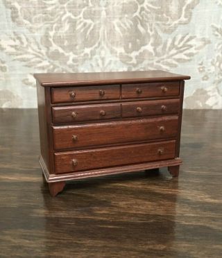 1/12 Dollhouse Miniature Sonia Messer Chest Of Drawers/dresser