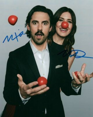 Milo Ventimiglia & Mandy Moore This Is Us Show Signed 8x10 Photo Look Proof