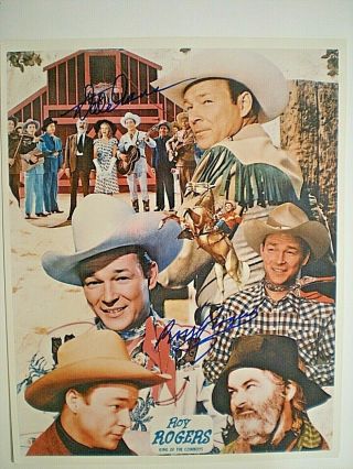 Signed Photo Roy Rogers & Dale Evans - " King Of Cowboys - Hand Signed Authentic -