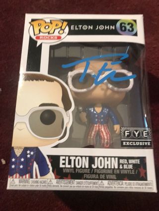 Taron Egerton Signed Autographed Funko Pop In Person Elton John