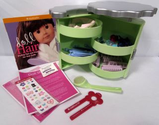 American Girl Doll Beauty Salon Hair Styling Station Accessories Book