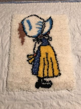 Vintage Holly Hobbie Hand Sewn Wall Hanging