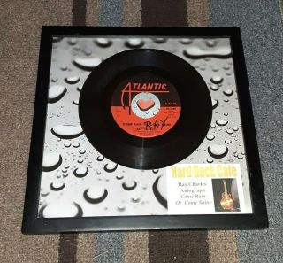 Ray Charles Autographed Signed 45 Rpm Record Atlantic Hard Rock Cafe - Real??