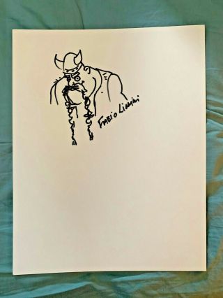 Signed Fabio Lignini How To Train Your Dragon Sketch 11x14 Autographed - Wow