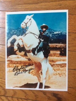 The Lone Ranger Clayton Moore Signed 8x10 Guaranteed Authentic