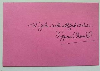 Virginia Cherrill - City Lights / Charlie Chaplin / Blind Flower Girl Autograph
