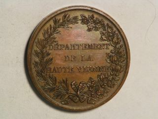 FRANCE - MEDAL 1870 ' s Society Agriculture & Arts 34mm Bronze AU - Unc 2