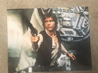 Harrison Ford Hand Signed Autographed 8x10 Photo Star Wars Authenic Lia
