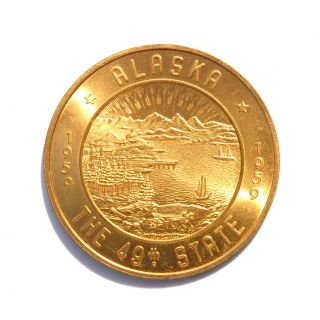 1959 Alaska The 49th State Good For One Dollar In Trade Token