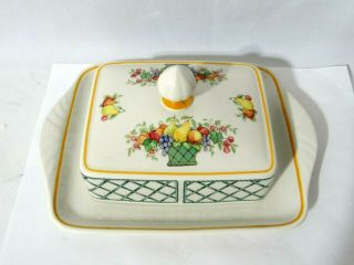 Villeroy & Boch Basket Covered Butter Dish Made W.  Germany Fine Replacement Pc.