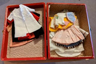Vintage Suitcase Filled With Clothes To Fit 10 To 12 Inch Fashion Dolls Alex
