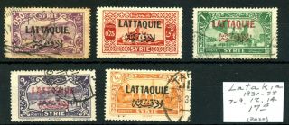 Weeda Latakia 7/14 And 1931 - 1933 Issues Cv $17.  15