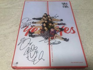 Twice [yes Or Yes] Album Autograph All Member Signed Promo Album Kpop